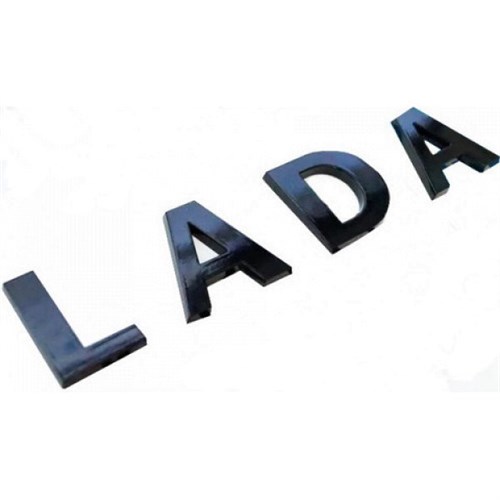 Орнамент задка «LADA» (нового образца) - черный глянец - фото 106025