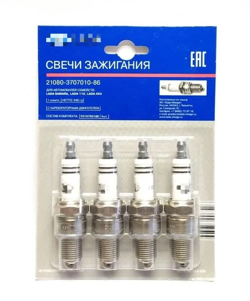 Свечи ВАЗ 2108-21099, 2113-2115 карб. (блистер) LADA 21080-3707010-86 6456