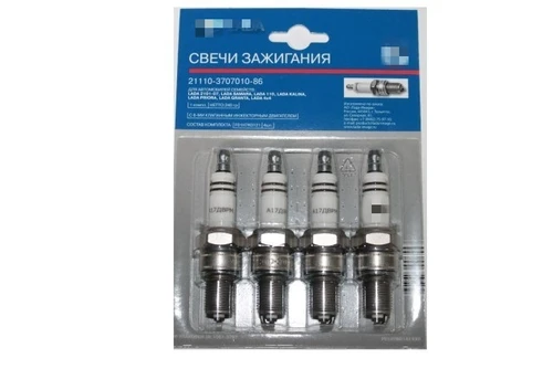 Свечи зажигания 8кл. Инжектор ВАЗ 2108-21099, 2110-2112, Калина, Гранта, Приора (блистер) LADA 21110-3707010-86 6457