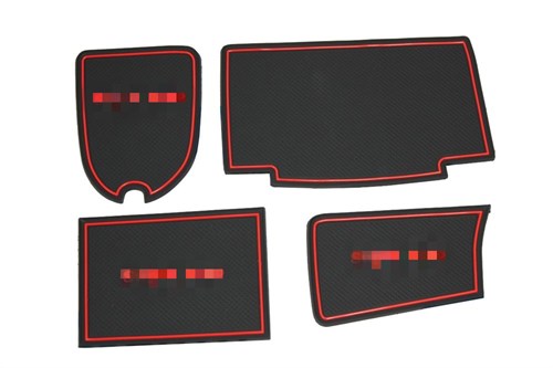Силиконовые коврики на панель приборов 2114 - красные Sal-Man - фото 124799