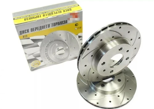 Тормозные диски ВАЗ 2108 (насечки, не вент., R13) АТС АТС2108-05 компл 5856