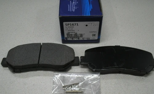 Колодки тормозные передние SP1671Мазда 753