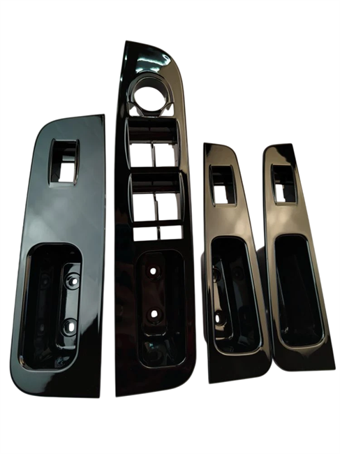 Комплект ручек подлокотника дверей для Lada Priora (передние + задние) черный глянец 8493