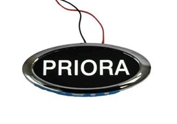 Диодный шильдик Приора с надписью «PRIORA» - белый Sal-Man