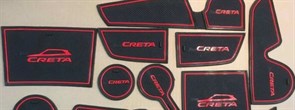 Силиконовые коврики на панель приборов Hyundai Creta - красные Sal-Man