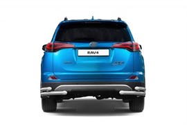 Защита заднего бампера двойная угловая ?63/51мм (НПС) TOYOTA RAV4 2016-2018 (09060303) TRV220101 ПТ групп 10049