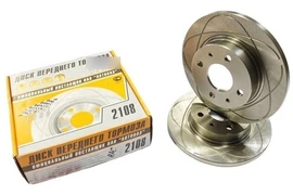 Тормозные диски ВАЗ 2108 (насечки, не вент., R13) ALNAS А2108-3501070-02 896