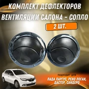 Комплект дефлекторов вентиляции салона - сопло Лада Ларгус, Рено Логан, Дастер, Сандеро 9005