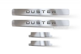 Накладки в проем дверей Рено Дастер 2012-2020 (4 шт) (нержавеющая сталь) ПТ групп RDU220401