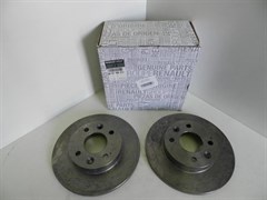 Тормозные диски передние 8кл. (D=238 мм, не вентилируемый) Лада, Ларгус, Рено Логан, Сандеро Renault Group 6001549211