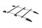 Рейлинги с тремя поперечинами Лада Ларгус профиль 1,2 (Серебристый муар) "Усиленные" ПТ Групп LLA551503 - фото 110458