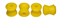 Втулки реактивных штанг (большая) ВАЗ 2101-07, Нива 2121, 21214, Нива Шевроле (желтый полиуретан) SS20 SS70125 - фото 121124
