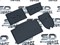 Силиконовые коврики на панель приборов 2114 - черные Sal-Man - фото 124802